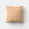 Dark yellow quatrefoil patterned  throw pillow