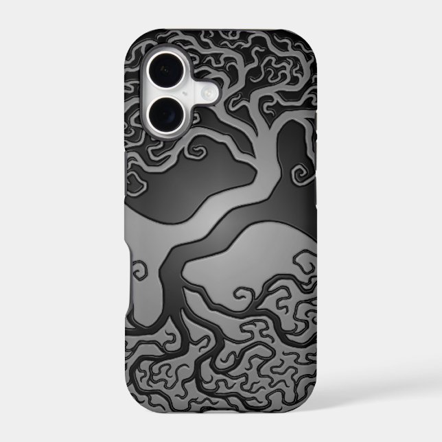 Dark Yin Yang Tree Iphone Case (Back)