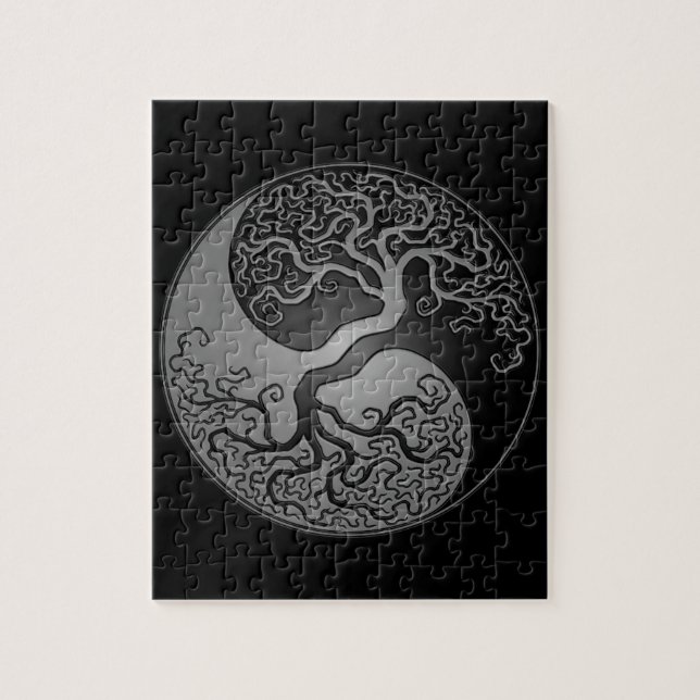 Dark Yin Yang Tree Jigsaw Puzzle (Vertical)