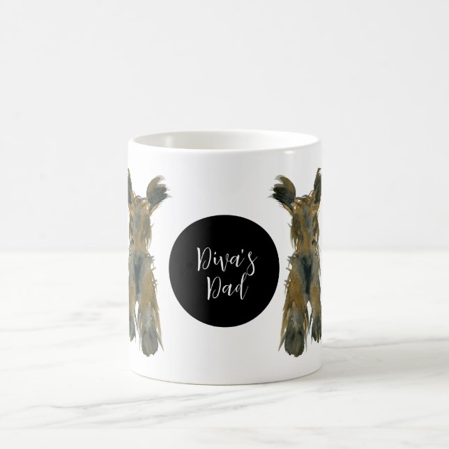 Dark Yorkie for Dad Coffee Mug (Center)