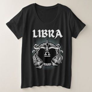 Dark Zodiac - Libra Medieval Astrology Art Plus Size T-Shirt