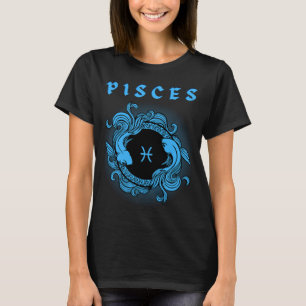 Dark Zodiac - Pisces Medieval Astrology Art T-Shirt