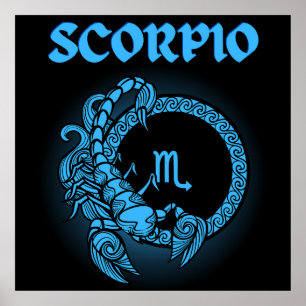 Dark Zodiac - Scorpio   Medieval Astrology Art Poster