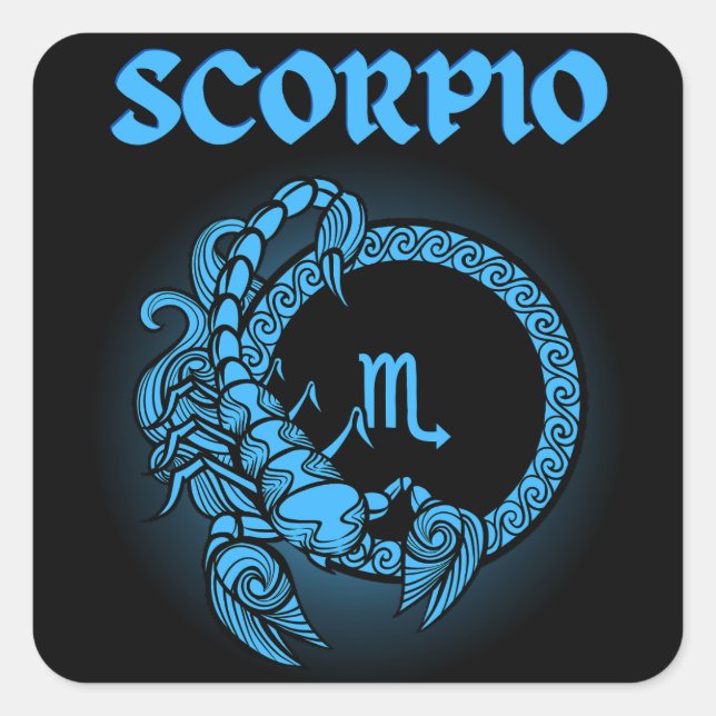 Dark Zodiac - Scorpio | Medieval Astrology Art Square Sticker (Front)