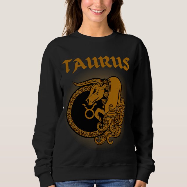 Dark Zodiac - Taurus | Medieval Astrology Art Sweatshirt (Front)