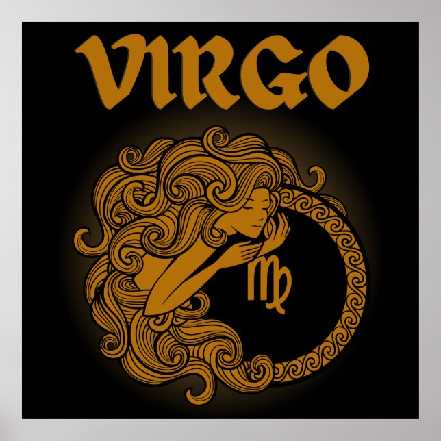 Dark Zodiac - Virgo | Medieval Astrology Art Poster (Front)