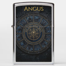  Dark Zodiac Wheel Gothic Astrology Skull Runes