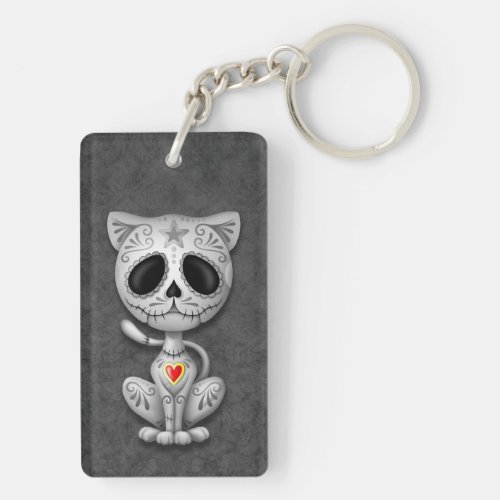 Dark Zombie Sugar Kitten Keychain