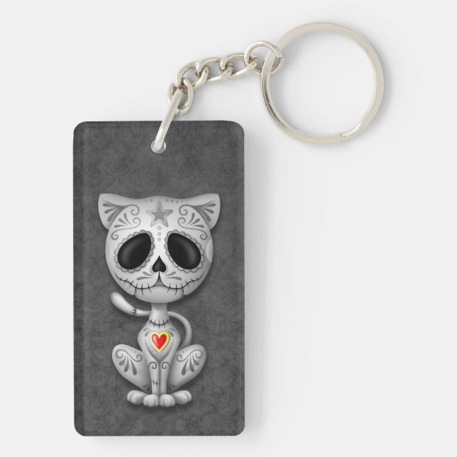 Dark Zombie Sugar Kitten Keychain (Back)