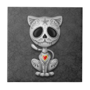 Dark Zombie Sugar Kitten Tile