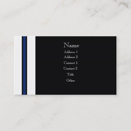 Customizable darkbold business card