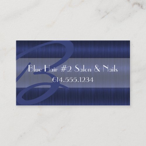 Darker Blue Hair Salon Stylist Business Cards