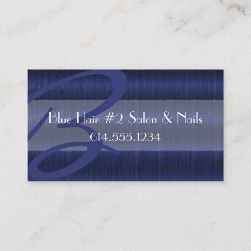 Customizable Darker Blue Hair Salon Stylist Business Cards