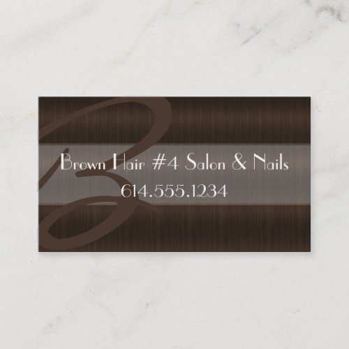 Darker Brown Hair 4 Stylist Salon Business Cards