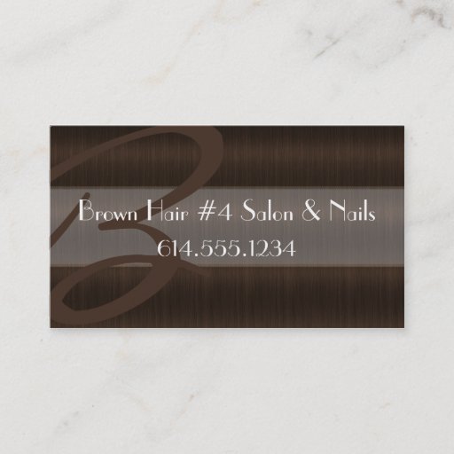 Customizable Darker Brown Hair 4 Stylist Salon Business Cards