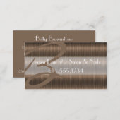 Darker Brown Hair Salon Stylist Business Cards (Front/Back)