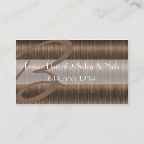 Darker Brown Hair Salon Stylist Business Cards