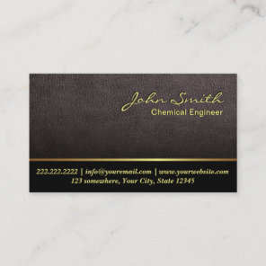 Darker Leather Chemical Engineer Business Card