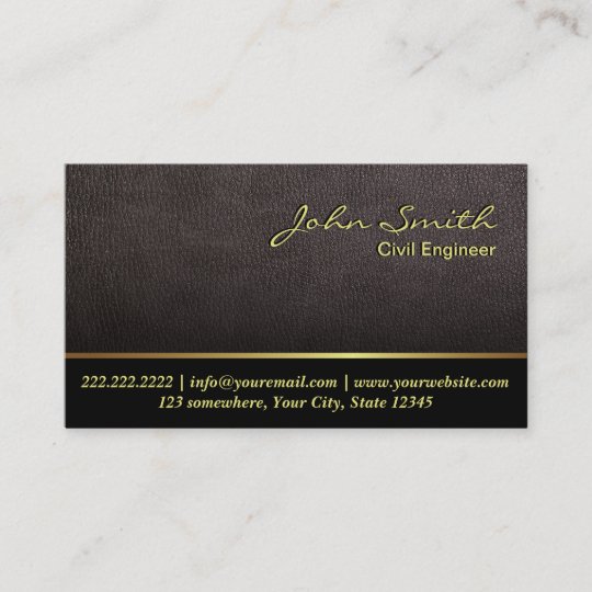 darker leather civil engineer business card zazzle com engineer business card