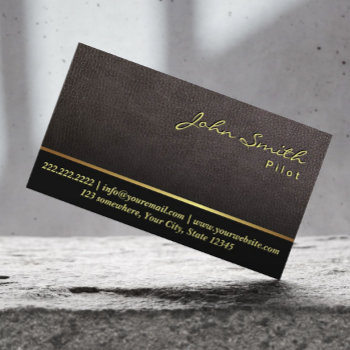 Darker Leather Pilot/aviator Business Card by cardfactory at Zazzle