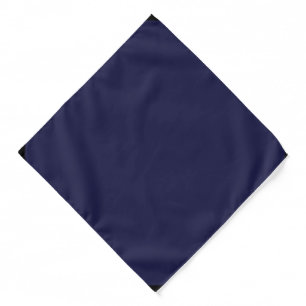 Darkest navy blue solid color bandana