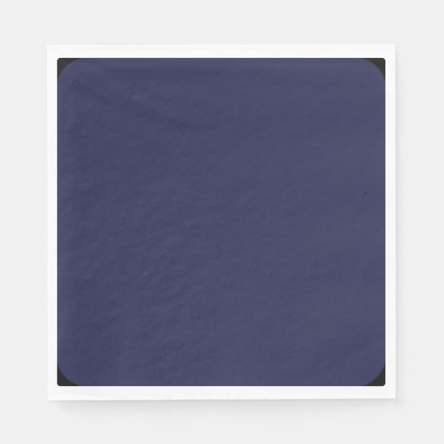 Darkest navy blue solid color napkins (Front)
