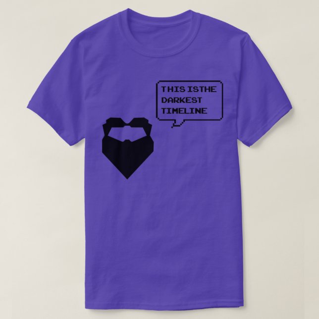 Darkest timeline Community evil beard retro speech T-Shirt (Design Front)
