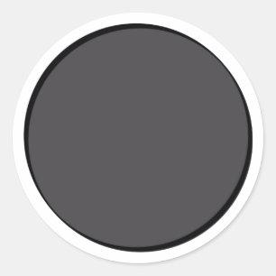 DarkGrey Dot Classic Round Sticker