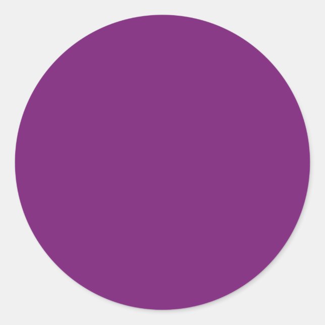 Darkish purple (solid color) classic round sticker (Front)