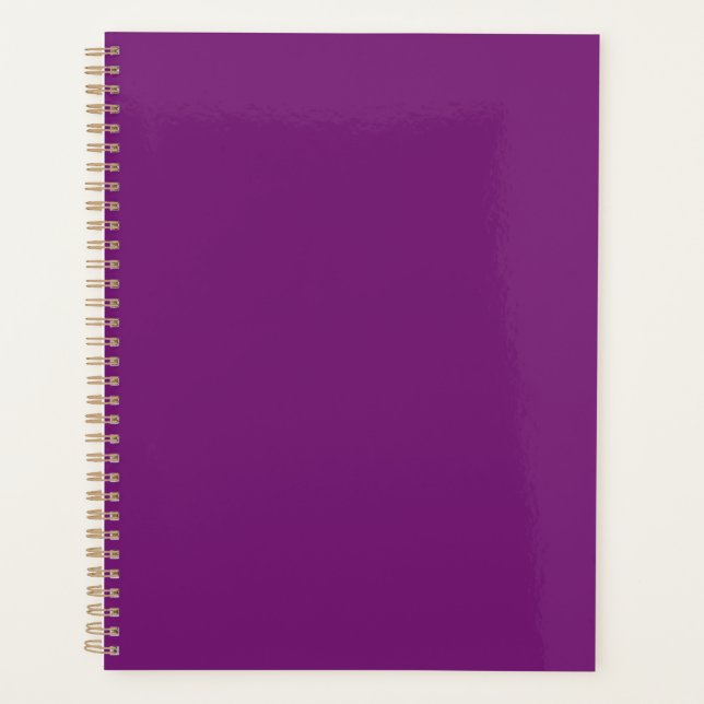 Darkish purple (solid color) planner (Front)