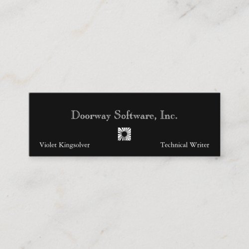 Darkly Technical Writer Business Card Templates