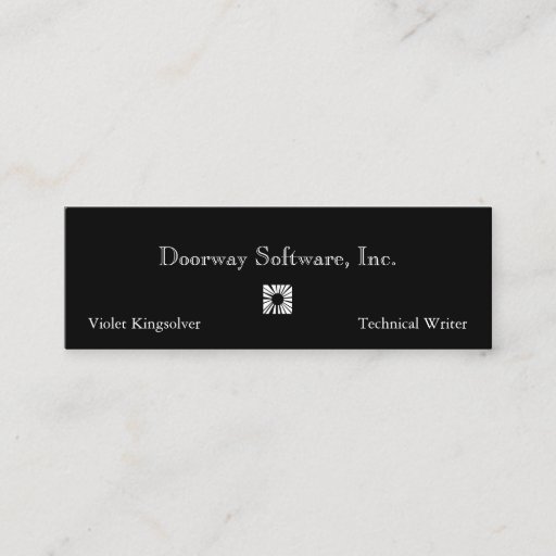 Customizable Darkly Technical Writer Business Card Templates