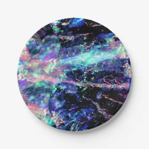 darkness and light, dark opal crystal : paper plates