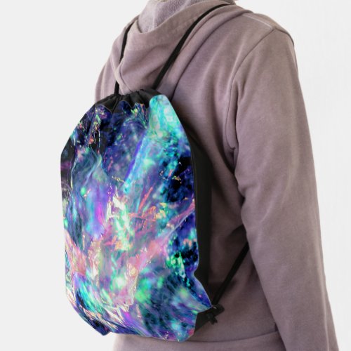 darkness and light dark opal  drawstring bag