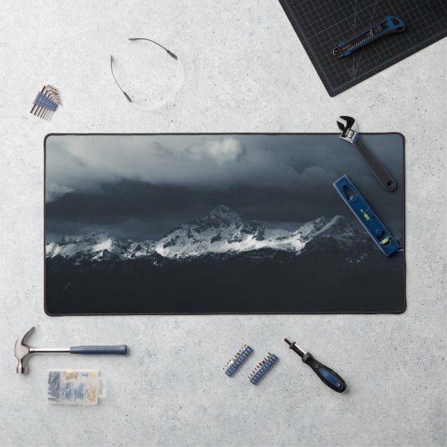 Darkness and sunlight at mountain Triglav Desk Mat (Workstation)