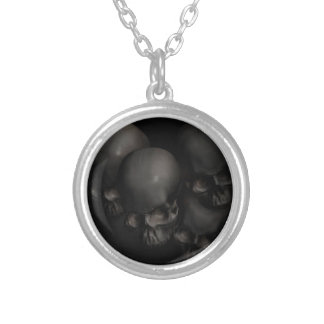 Darkness Falls Silver Plated Necklace