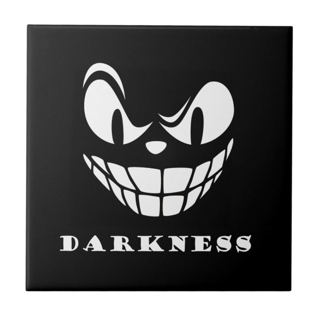 Darkness monster face ceramic tile (Front)