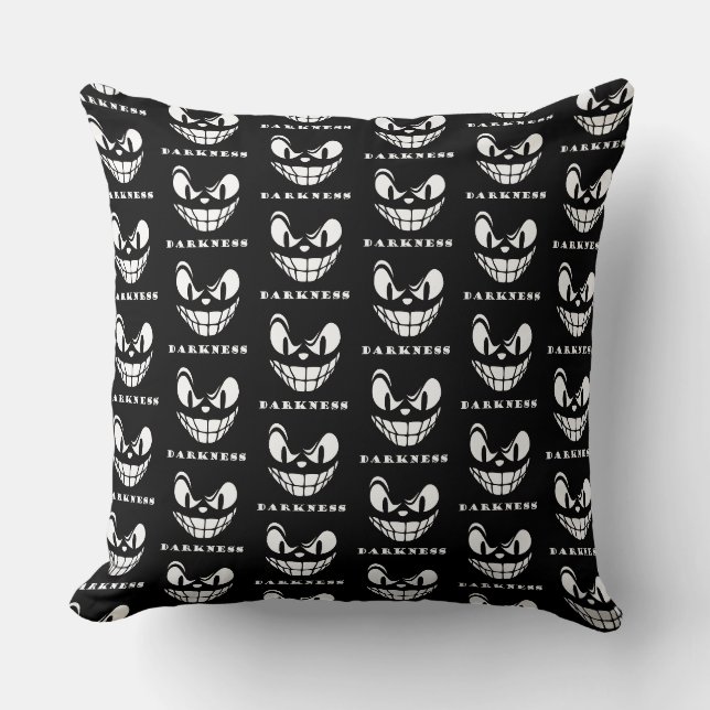 Darkness monster face throw pillow (Front)