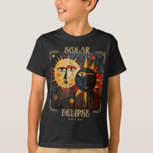 Darkness My Old Friend Cat Solar Eclipse April 08  T-Shirt