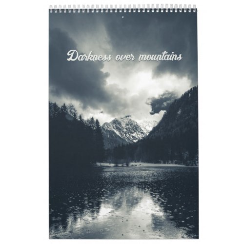 Darkness over mountains 2023 calendar