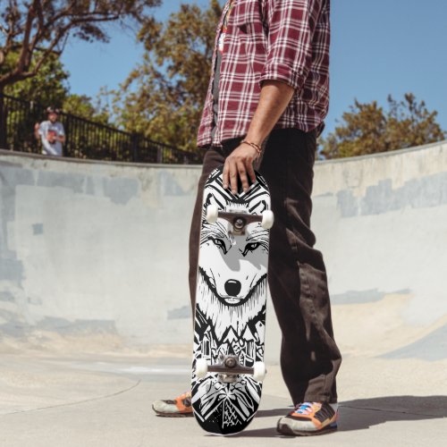 Darkness Pierce Wolf Black Color Skateboard