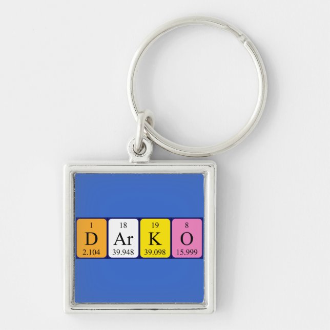 Darko periodic table name keyring (Front)