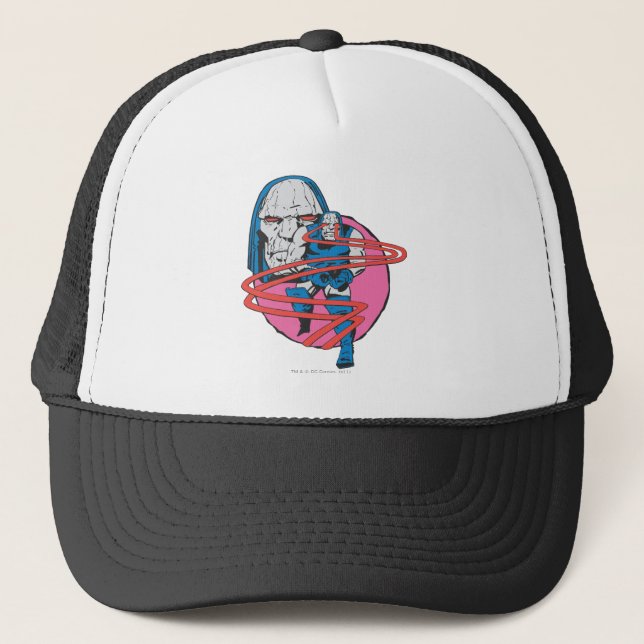 Darkseid Shoots Omega Beams Trucker Hat (Front)
