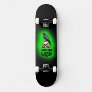 Darkside Skull Crow Skateboard Design