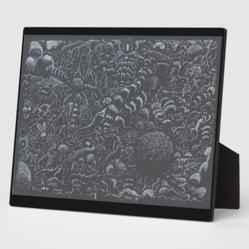 Darkworld  silver ink landscape plaque