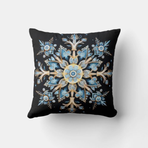 Darkworld Snowfall Epic Throw Pillow