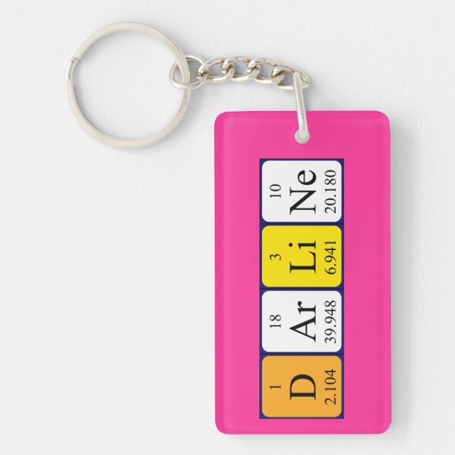 Darline periodic table name keyring (Front)