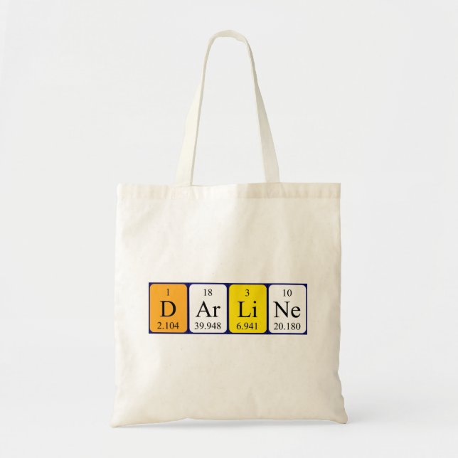 Darline periodic table name tote bag (Front)