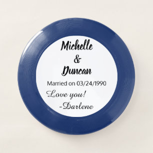 Darling Anniversary White & Blue Wham-O Frisbee