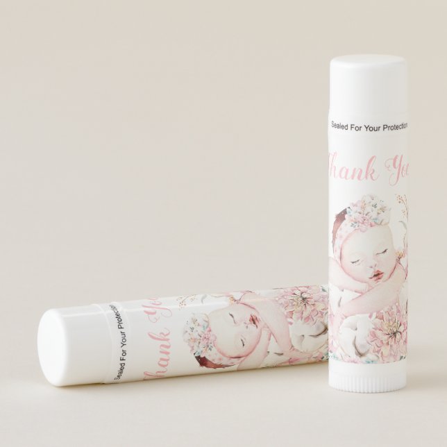 Darling Baby Girl Baby Shower Lip Balm Favors (Front)